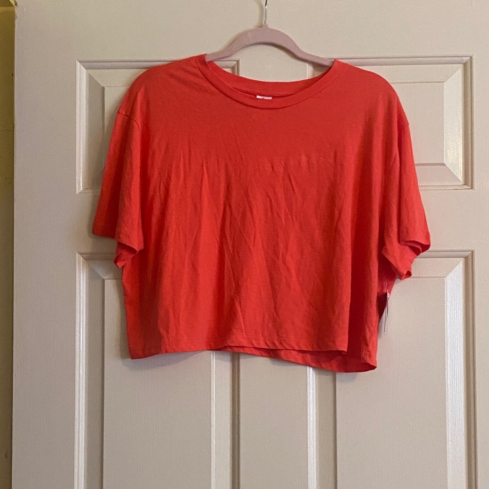 NWOT Abound Bright Red Women's Crop Top, Size L